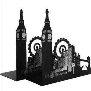 (2/$40) London City Big Ben Ferris Wheel Nonskid Bookends, 1 Pair